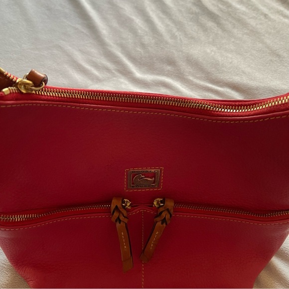 Dooney and Bourke pink pebble leather with a camel colored smooth leather strap - Picture 14 of 15